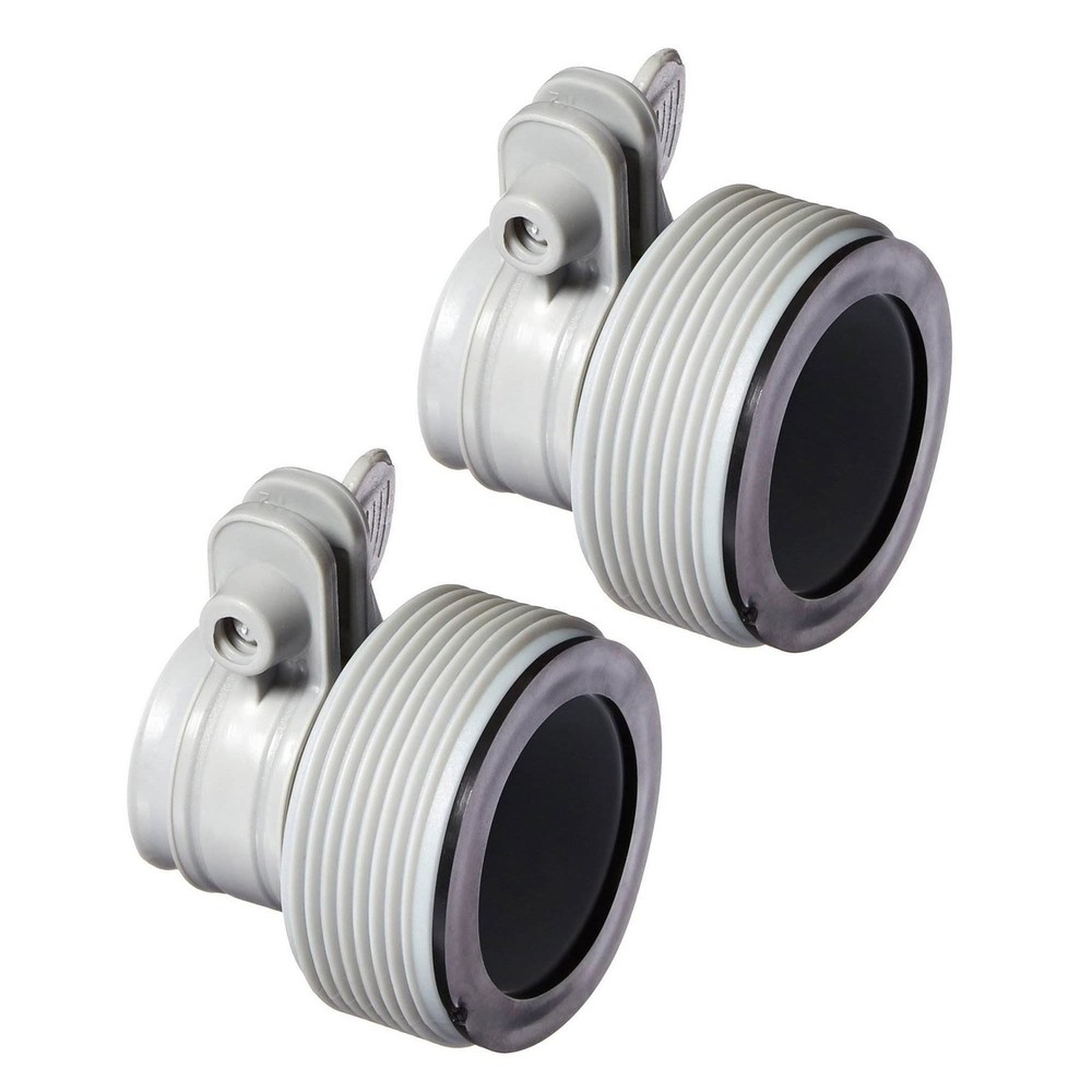 Intex Hose Conversion Adapter B Kit (Pair) Replacement Part 1 Pack, Gray