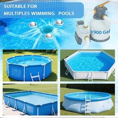 Floating Pool Skimmer with Basket for Above Ground Pools Automatic Floating