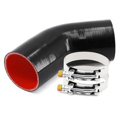 45 Degree Elbow Silicone Hose, 3 Inch (76mm), Universal Fit, Red, 4-Ply 45° 3in