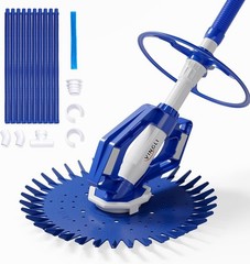 Effortless Swimming Pool Cleaner – Quietly Cleans with 33FT Hoses Included