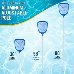 Tavaleu Pool Skimmer Net, Deep Leaf Net with – Light Blue