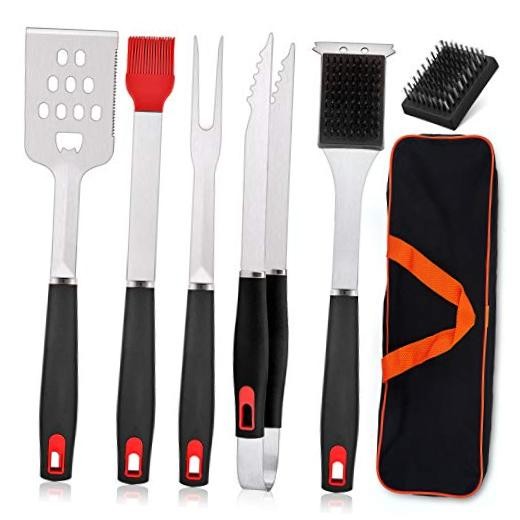 BBQ Grill Accessories Set of Stainless Steel Grilling 7 Complete Set of 7