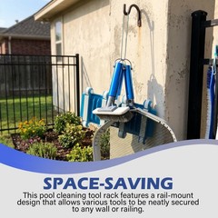 Pool Tool Holder and Organizer, 3 Pcs 1-1/4&Prime; Pool Cleaning Equipment Storage …