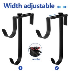2 Pcs Double Pool Fence Hooks for Pool Equipment, Adjustable Pool Pole Hanger…