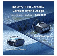 BUBLUE BuHybrid L6 Hybrid Cord & Cordless Robot Pool Cleaner APP Control
