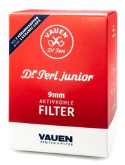 VAUEN Dr. Perl Junior 9mm Charcoal Pipe Filters, 180 1.4&Prime; x x 0.4&Prime;, red