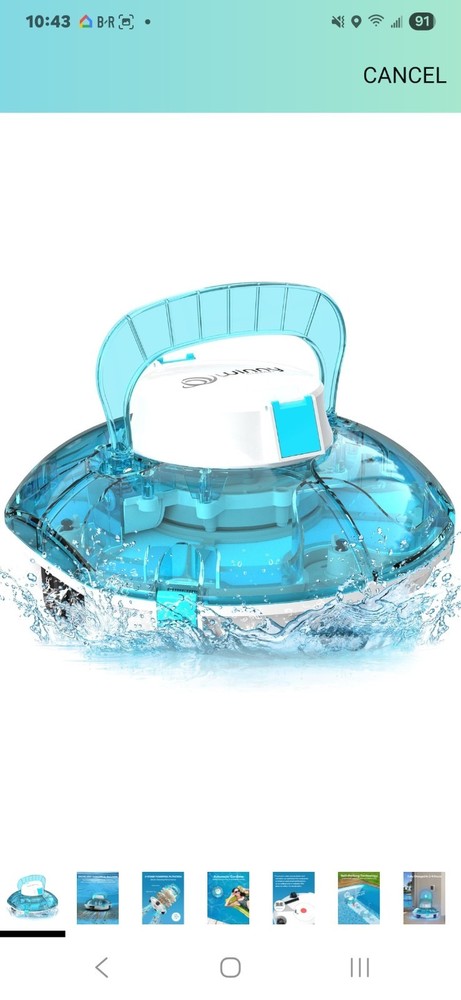 (238)(2025 Upgrade) Cordless Robotic Pool Cleaner, Lasts 75 Min, Automatic…
