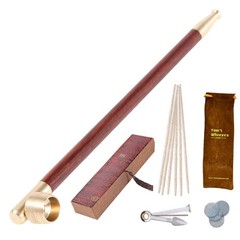 Wood Tobacco Pipe With Stem Bowl, Tom&rsquo;s Wheezes 1 Count (Pack of 1), Red