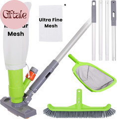 Deluxe Swimming Pool Cleaning Kit with Spa Jet Vacuum Cleaner,Brush, Semi-Deep S