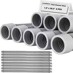Pool Cleaner Hose Replacement – 1.5 Inch 8-Piece Universal Swimming Pool Vacuum