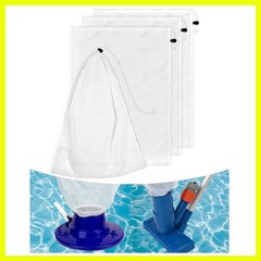 Large Size Pool Vacuum Bag Replacement 4PCS – 24x18in Fine Mesh Pool Vacuum N…