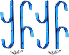 Flowerbeauty Pool Pole Hanger Premium Aluminium Holder Set, Ideal Hooks for Tele