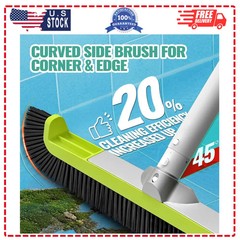 18 Inch Swimming Pool Brush Curved Heavy Duty Scrub Brush Fits 1.25 Inch Poles