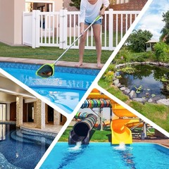 Swimming Pool Skimmer Net 57 inches, Leaf Rake Net with 4 Section Telescopic …