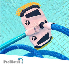 Cabezal de aspiradora manual lastrado para piscina, con cepillos laterales grand