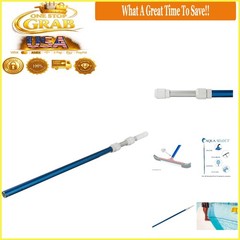 7-21 FT Telescoping Pool Vacuum Pole Aluminum Heavy Duty for Skimmers & Brushes