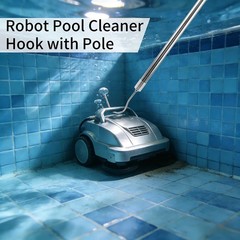 Hook for Robotics Pool Cleaner, with 68 Inches Adjustable Stainless Pole, Poo…
