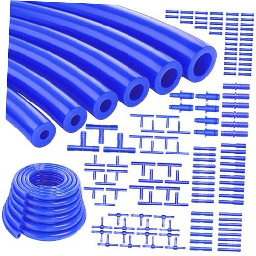 134PCS Vacuum Hose Automotive Kit 5FT,1/8&Prime; 5/32&Prime; 134pcs-5ft(1/8&Prime;~3/8&Prime;) Blue