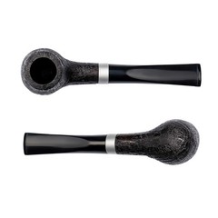Dr. Watson – Briar Tobacco Pipe, Handcrafted, classic Billiard shape, Black