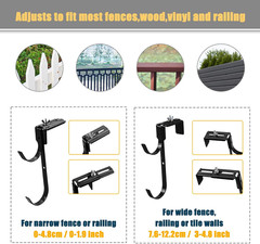 Adjustablehooks Pool Poles Hanger, Fence Hooks Hang Pool Accessories/Skimmers/Le
