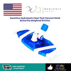 Swimline Hydrotools Clear Pool Vacuum Head Butterfly Weighted Bristles