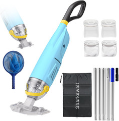 2026 Cordless Pool Vacuum with Telescopic Pole & 60 Min Powerful Suction