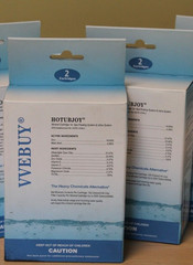 4 HOTUBJOY Hot Tub Filter Spa Mineral Cartridge Sticks to 2500 Gal each Blue