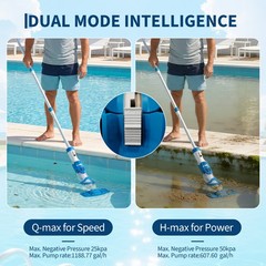 Wireless Handheld Pool Vacuum with Powerful Suction & 80min Long-lasting Charge