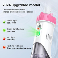 Handheld Pool Vacuum with Telescopic Pole, Rechargeable, 18.5 GPM