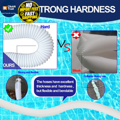 Pool Hoses for Above Ground Pools, 3 Pack 1.25 x 59 Inch Filter White
