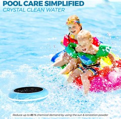 Solar powered Pool Ionizer Kills Algae Reduces Chlorine,Covers up to 35,000 gal