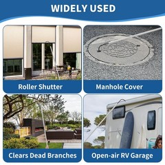Adjustable 68&Prime; Pool Retrieval Hook & Aluminum Pole for Robotic Cleaners, Skimmer