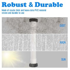 ZVJV 2 Pack 11535 Pool Sand Filter Pump Hose – 16 Inch Interconnecting White