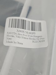 2Pcs Double Pool Pole Hooks, Adjustable Thickened Panel Pool Fence Equipment Hoo