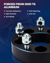 4×156 ATV Wheel Spacers,1 inch Black 4×156 -131mm -M12x1.5 -1 inch thick -4Pcs