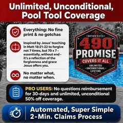 Superior Quality Pool Cleaning Set: ProTuff 490 20in Leaf Rake & Silt Skimmer