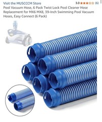 MUSCCCM Twist Lock Easy Connect Pool Hose 6 Pack for MX6 MX8 39-Inch