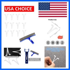 12Pcs Pool Brush Clips Plastic Pool Pole Clips Perfect V Pool Clips Pool Butt…