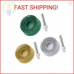 Sissatthai 3Pcs Bristle Disc 2 Inch Gasket Remover Wheel Tool – 50#, 80#, 120# S