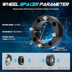 4pcs 4×156 2 inch (50.8mm) ATV Wheel Spacers w/ 131mm 2&Prime;-4x156mm-131mm w/o Hub