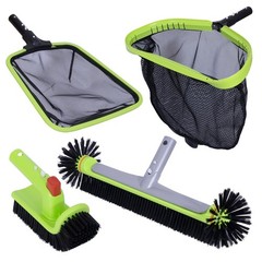 Sepetrel Deluxe Swimming Pool Cleaning Kit Kit, GREEN