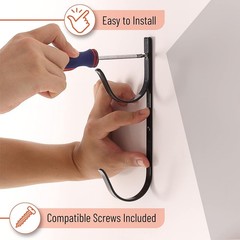 2-Pack Minimalist U-Shape Pool Pole Hangers – Strong Hooks for Garden Tools