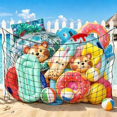 Extra Large Pool Float Storage Net, 71 »×47 » Hanging Swimming Pool Organizer…