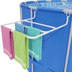 Pool Towel Rack 3 Bar Metal Poolside Towel Rack Outdoor, 20.6&Prime; Wide Heavy Duty