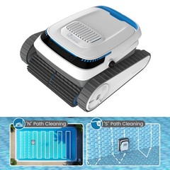 Cordless Robotic Pool Cleaner Wall Climbing Floor Waterline 120Min 4L Filter
