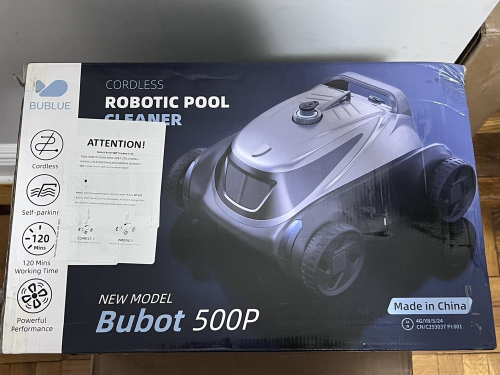 Bubot 500P Cordless Robotic Pool Cleaner, Dual Motors, DirtLock 2.0, Self-Parkin