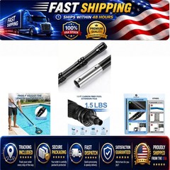 CROHDLE Carbon Fiber Telescopic Pool Pole 4.6-15 FT Adjustable