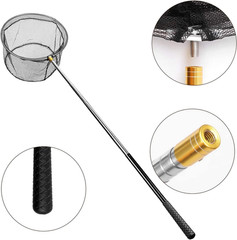 Pool Skimmer Net with Stainless Steel Telescopic Pole,58&Prime; Extendable Leaf Skimme