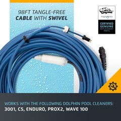 Durable 78 FT Blue Cable with Swivel for Tangle-Free Operation