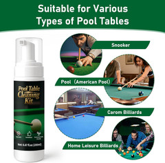 8 Pcs Pool Table Cleaning Kit Powerful Cleaner Quickly Breaks down Chalk Stains